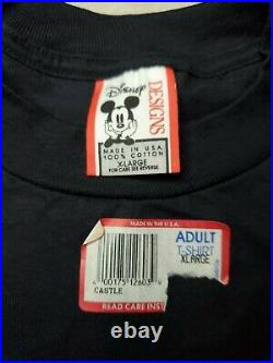NWT Vintage Walt Disney Magic Kingdom Castle Fireworks Shirt Made in USA XL