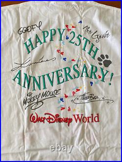 NWT Vintage Walt Disney World 25th Anniversary Tink Genie Mickey Goofy Shirt XL