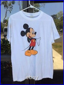 Original Vintage Single Stitch Mickey Mouse Walt Disney White XL Shirt