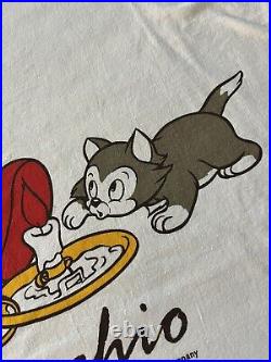 Pinocchio Walt Disney Company Vintage Single Stitch White Graphic T Shirt Large