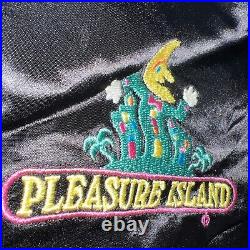 Pleasure Island Embroidered Satin Jacket Coat Vintage Walt Disney World Adult XL