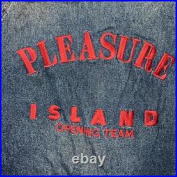 Pleasure Island Opening Team 1989 Denim Jacket Coat Vintage Walt Disney World L
