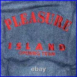 Pleasure Island Opening Team 1989 Denim Jacket Coat Vintage Walt Disney World M