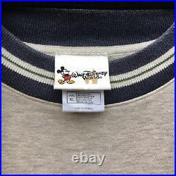 RARE 90s Vintage Walt Disney World Tour Mickey Sweatshirt Gray Crewneck Size XL