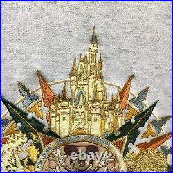 RARE 90s Vintage Walt Disney World Tour Mickey Sweatshirt Gray Crewneck Size XL