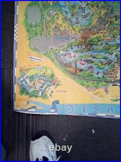 RARE Vintage 1966 WALT DISNEY`S Magic Kingdom Disneyland Map Never Hung VGC