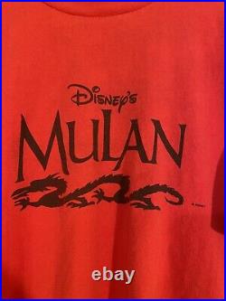 RARE Vintage 1998 Walt Disney Mulan Promotional Promo Movie Film T-Shirt XL