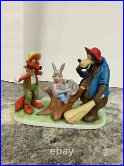 RARE Vintage Br'er Bear Ceramic Fox Rabbit Walt Disney Productions Rabbit