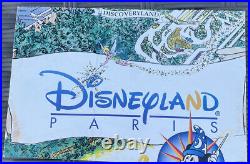 RARE Vintage Euro Disneyland Resort Park Map Carte Souvenir Paris