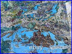 RARE Vintage Euro Disneyland Resort Park Map Carte Souvenir Paris