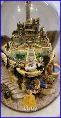 RARE! Vintage Walt Disney Beauty and the Beast Castle Musical Theme Snow Globe