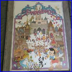 RARE Vintage Walt Disney Productions FANTASYLAND Poster 18 x 24