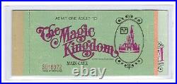 Rare Complete Vintage 1971 Walt Disney World's Magic Kingdom Opening Ticket Book