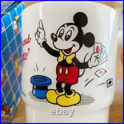 Rare! Fire King Mug Mickey Pluto Walt Disney