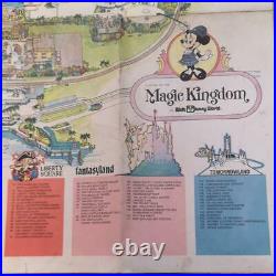 Rare Vintage 1979 Walt Disneyland Magic Kingdom Map Poster 80 x 96 cm