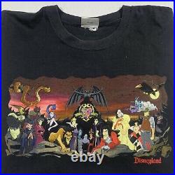 Rare Vintage Disney Villains T Shirt XL Promo Tee Cruella Hook Scar And More