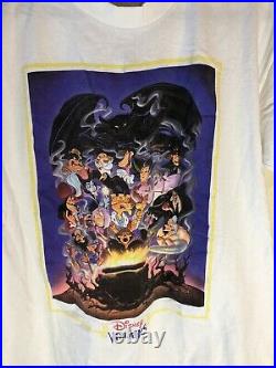 Rare Vintage Walt Disney Designs Evil Villains T-shirt Disneyana 90s NWT
