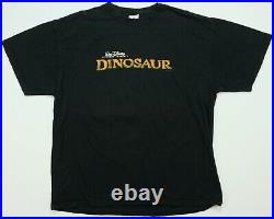 Rare Vintage Walt Disney Dinosaur 2000 T Shirt 90s Animated Film Movie Black XL