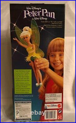 Rare Vintage Walt Disney Flying PeterPan, Tinkerbell, Wendy Dolls. NIB 1993