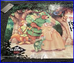 Rare Vintage Walt Disney Home Video Robin Hood 6x2 Poster Videodisc VHS Promo