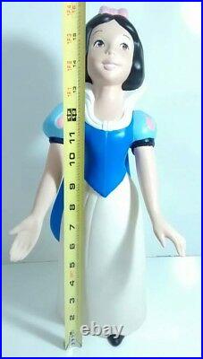 Rare Vintage Walt Disneys XL Snow White & The Seven Dwarfs Ceramic Figurines Set