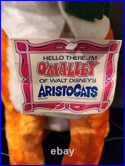 Rare Vtg 1970 O'Malley Walt Disney Prod. Aristocats Plush Stuffed Park 18 Doll
