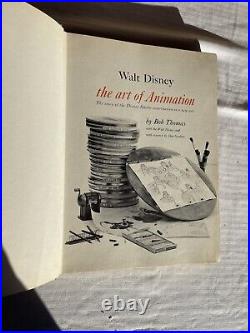 Rare Walt Disney The Art of Animation By Bob Thomas Golden Press 1958 Vintage