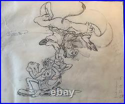 Silly Symphonies c. 1930s Production Drawing Cel Vintage Walt Disney
