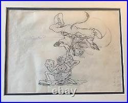 Silly Symphonies c. 1930s Production Drawing Cel Vintage Walt Disney