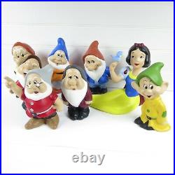Snow White & Dwarfs Vintage Walt Disney Productions Hand Painted Ceramic Figures