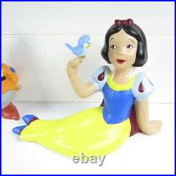 Snow White & Dwarfs Vintage Walt Disney Productions Hand Painted Ceramic Figures