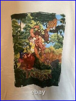 Super Rare Vintage 1999 Walt Disney Tarzan Movie Promo T Shirt Size L