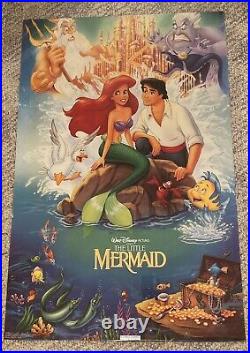 The Little Mermaid Walt Disney 1989 Vintage Poster Banned Artwork 30 X 21