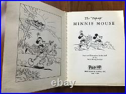 The Pop-up Minnie Mouse, Walt Disney 1933 Vintage Hardcover Book Rare