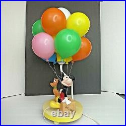 The Walt Disney Company Mickey Mouse and Pluto Balloon Lamp Vintage