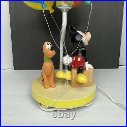 The Walt Disney Company Mickey Mouse and Pluto Balloon Lamp Vintage