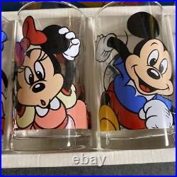 Unused In Box Walt Disney Company Glasses Cup Set Vintage Mickey Donald Pluto