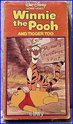 VHS Walt Disney Winnie The Pooh and Tigger Too VHS Vintage ULTRA Rare? Works