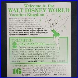 VINTAGE1979 Welcome to the Walt Disney World Vacation Kingdom Park Ticket (B)