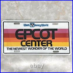 VINTAGE 1982 Walt Disney World Epcot Center License Plate BRAND NEWithSEALED