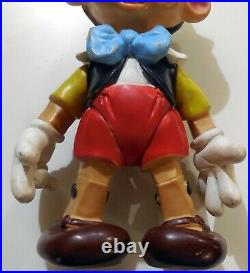 VINTAGE LARGE SQUEAK RUBBER TOY PINOCCHIO WALT DISNEY LEDRA MADE IN ITALY 1960s