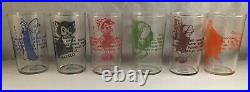 VINTAGE WALT DISNEY PRODUCTIONS PINOCCHIO CHARACTER LIBBEY TUMBLERS GLASS With BOX