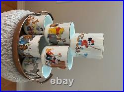 VINTAGE Walt Disney Productions Japan tea cups Mickey Mouse Set of 6