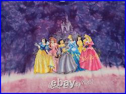 VINTAGE Walt Disney World Princesses Tie Dye Graphic T-Shirt Size S/M EUC