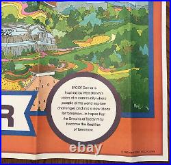 VTG 1982 Walt Disney World Epcot Center Park Map Original 45 X 30 Poster NICE