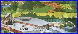 VTG 1982 Walt Disney World Epcot Center Park Map Original 45 X 30 Poster NICE
