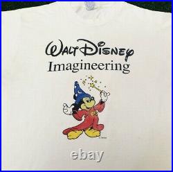 VTG 80s 90s Disney Imagineering Team Rare Vintage Fantasia Mickey Shirt Size L