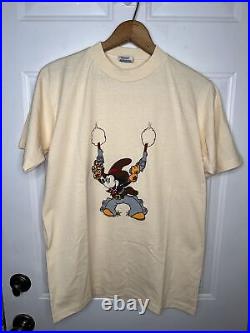 VTG 80s Walt Disney Cowboy Mickey Mouse single stitch T Shirt Medium Made in USA