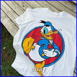 VTG 80s Walt Disney Deadstock Donald Duck T-Shirt Super Rare HUGE Print XL USA