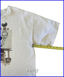 VTG 90s Disney Walt Disney Portrait T Shirt Mickey Mouse Painting Art XL X Large